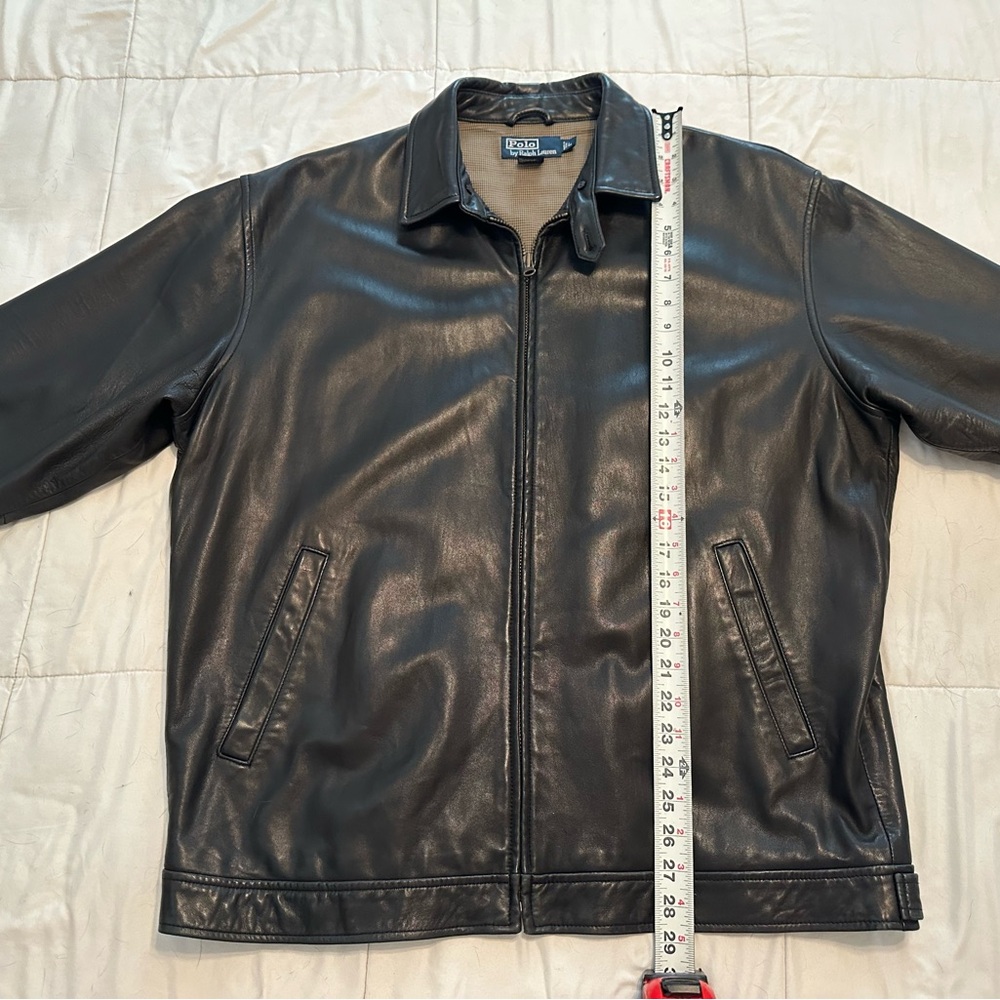 Polo Ralph Lauren Dark Leather Jacket - Picture 4 of 8